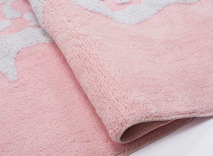 Alfombra Infantil Algodón 100% Lavable Carnaval Aratextil Rosa - Nanetes #